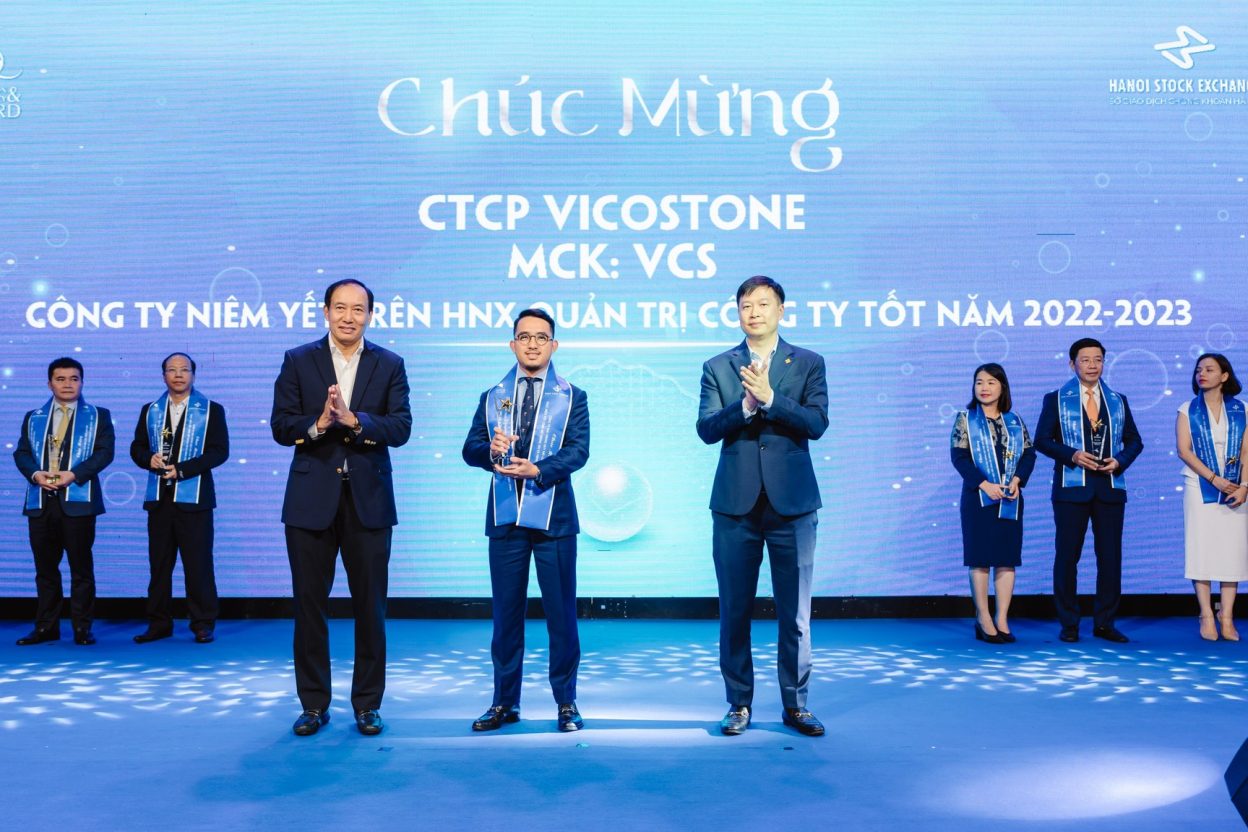 Vicostone vinh dự đạt Top 10 doanh nghiệp quản trị công ty năm 2022 - 2023 của HNX