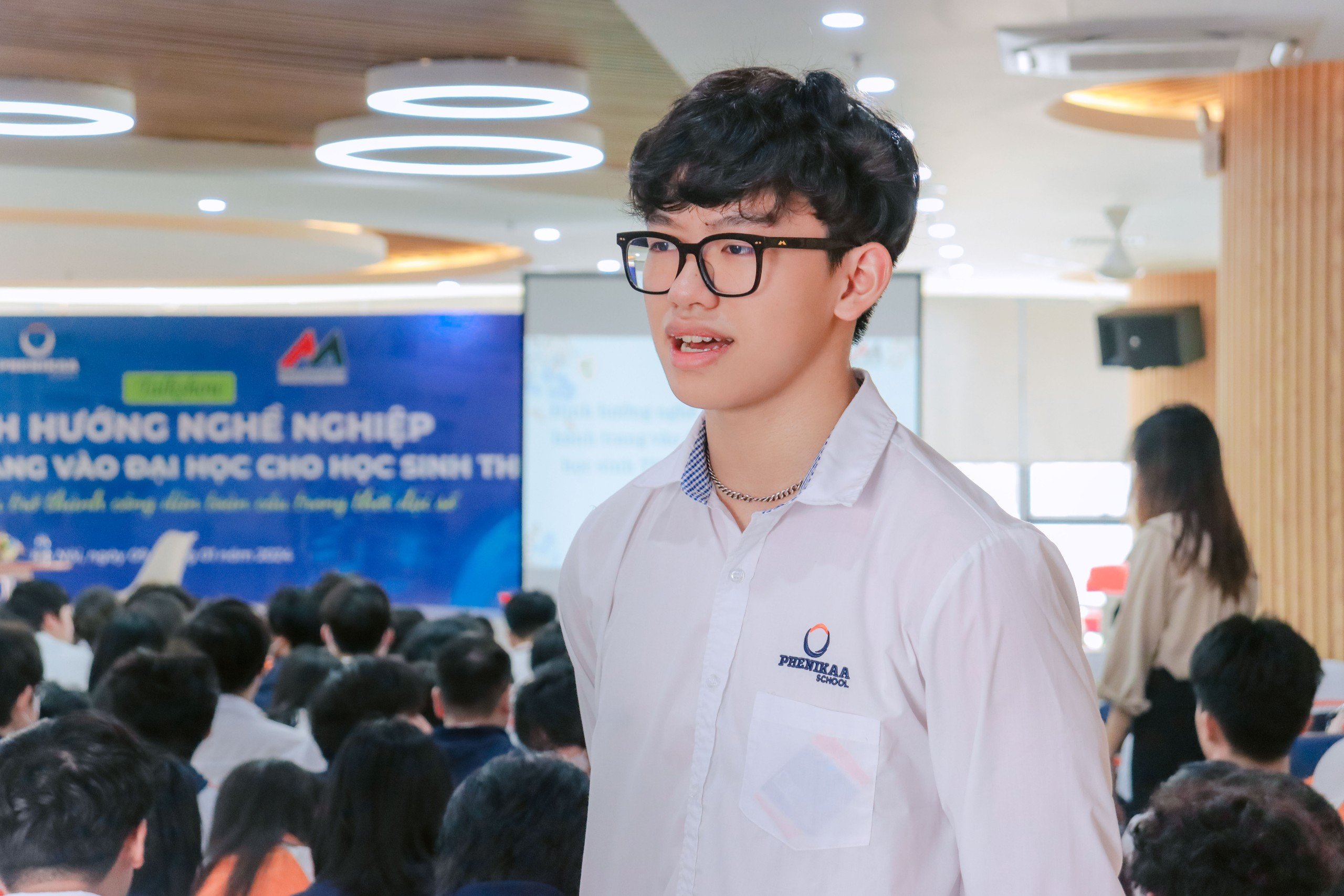 Học sinh Lê Minh Tuấn chia sẻ sau buổi Talkshow