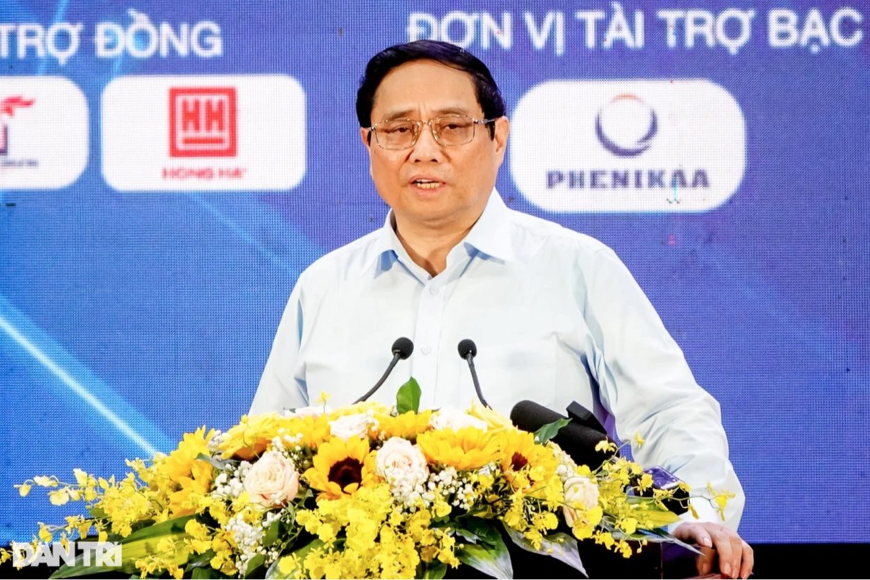 Thủ tướng Phạm Minh Chính cổ vũ thế hệ gen Z dũng cảm khởi nghiệp (Ảnh: Bảo Kỳ).