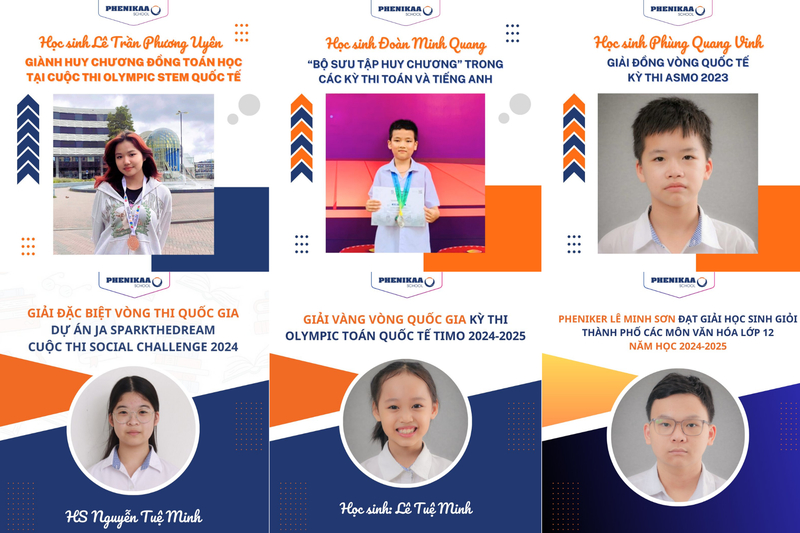 Gương mặt một số Phenikers tiêu biểu năm học 2024 - 2025