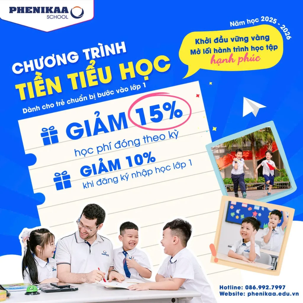 Tuyển sinh lớp tiền tiểu học Phenikaa School
