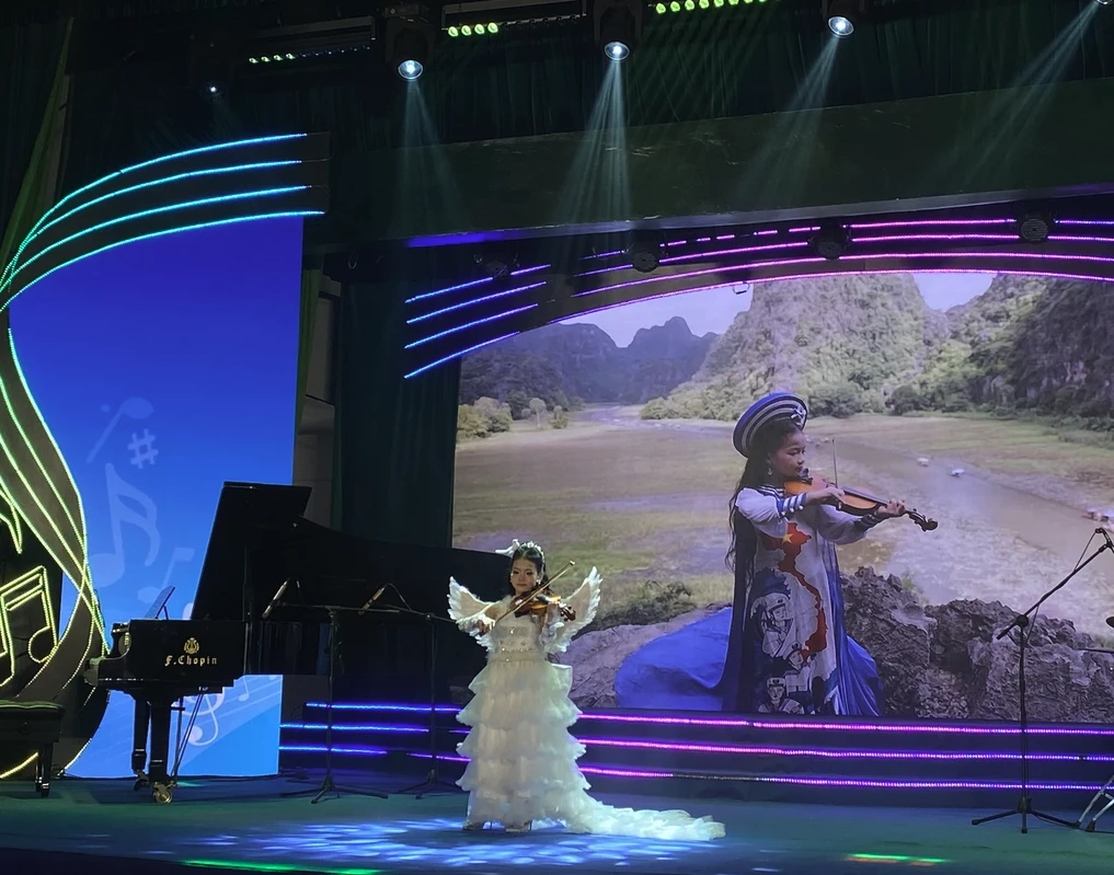 Thí sinh Nguyễn Lê Thái Cát Lâm - Trường Tiểu học Hoàng Mai (Ảnh: Ngọc Minh).