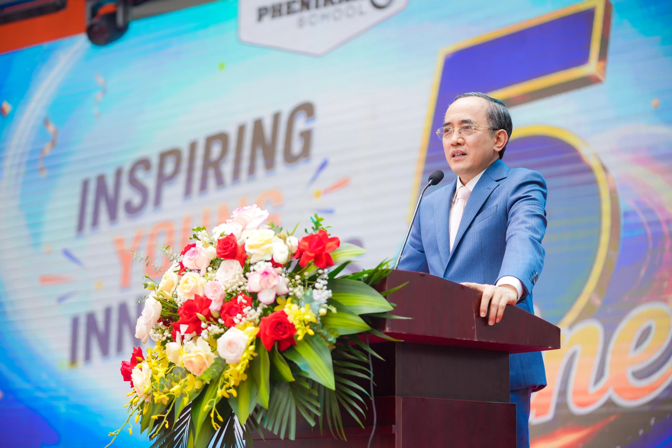 GS.TS Hồ Xuân Năng – Chủ tịch Tập đoàn Phenikaa, nhà sáng lập Phenikaa School phát biểu tại buổi lễ.