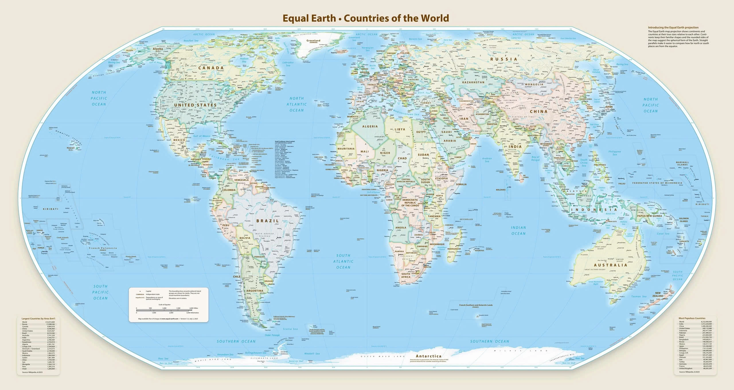 Bản đồ thế giới. Ảnh: Equal Earth